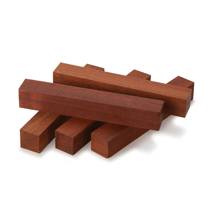 Pen Blank Pack - 3/4" x 3/4" x 5" - 5 Piece - Species:Bloodwood / Satine
